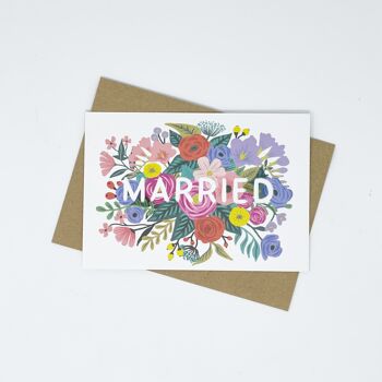 Carte de mariage floral marié 3