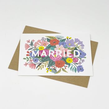 Carte de mariage floral marié 4
