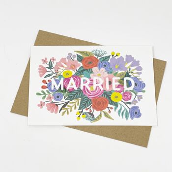 Carte de mariage floral marié 5