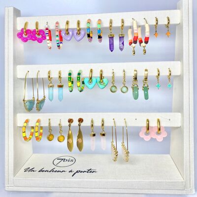 Best seller kit of 20 earrings Steel Multicolor Christmas