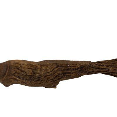 Pesce intagliato a mano in legno galleggiante - S (1106)