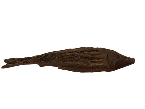 Driftwood Hand Carved Fish - S (1108)