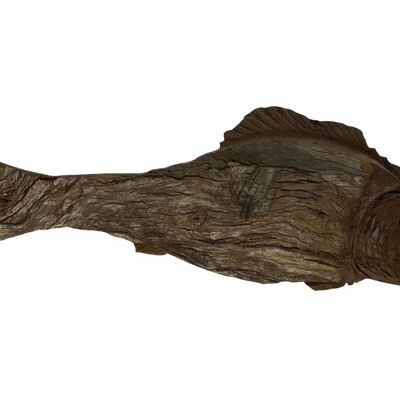 Pescado tallado a mano en madera flotante - Pequeño