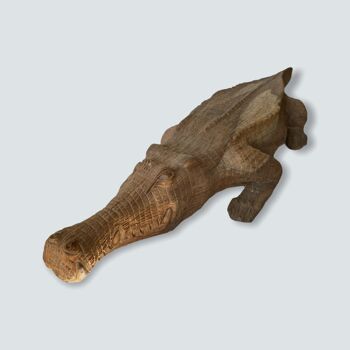 Sculpture de crocodile du Zimbabwe 1