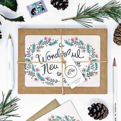 A Wonderful Christmas & New Year – Packung mit 8 Karten