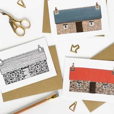 Set di carte vuote Bothy scozzese x 6