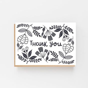 Ensemble de 8 cartes - Cartes de remerciement - Design folklorique 2