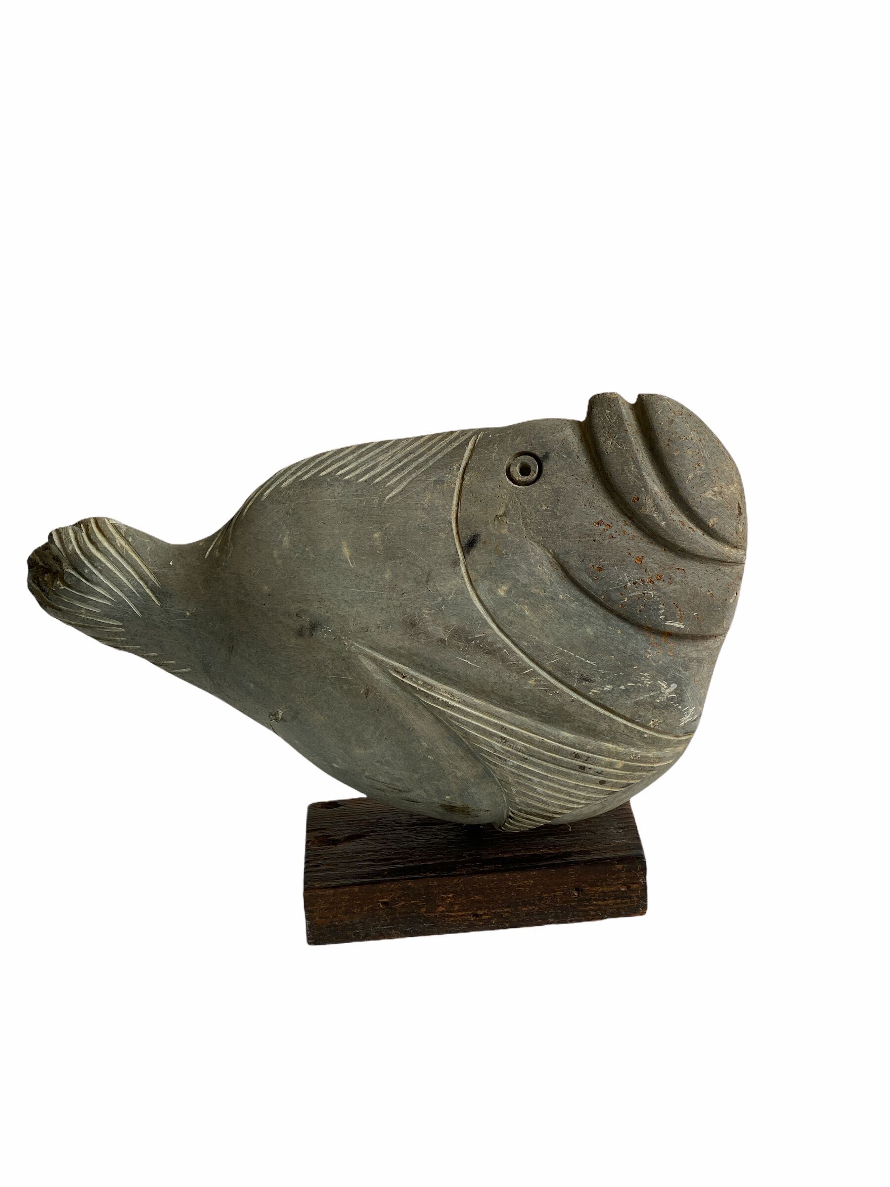 Sculpture de poisson en pierre - Zimbabwe