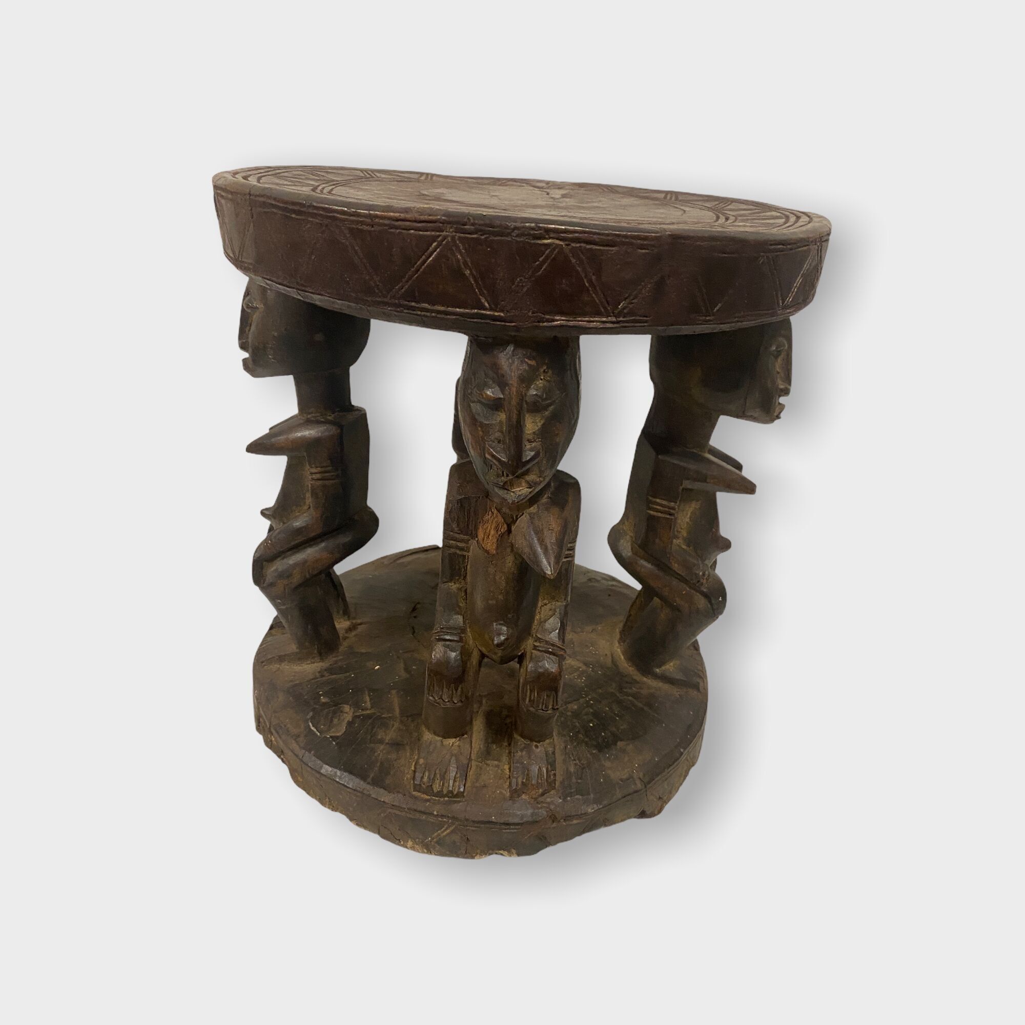 Tabouret Baule - Sculpté à la main - Côte d'Ivoire (85.1)