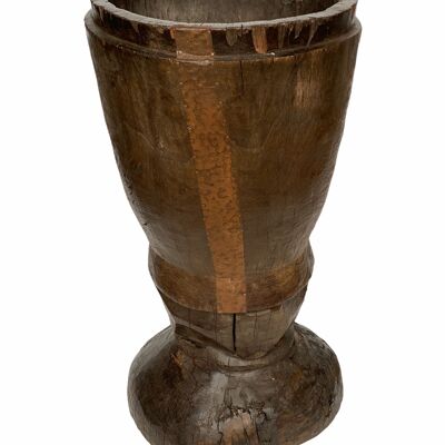 African Grain Stomper Stool/Planter  - Zambia