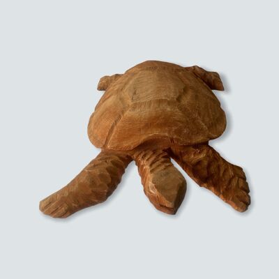 Mosambik handgeschnitzte Meeresschildkröte XL - (01)