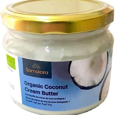 Burro di cocco crema 100% biologico | burro spalmabile e naturale | Biologico | Vegano | Senza glutine | Samskara (300gr)