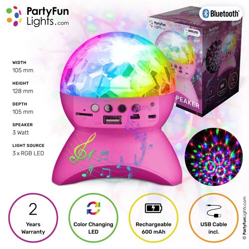 Wireless Bluetooth Party Speaker - light effects - rechargeable battery - projector lamp