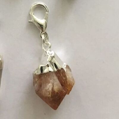 Citrine Stone point Lobster Clasp