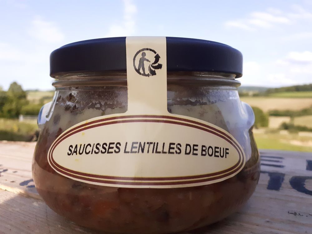 Rinderwürste/Linsen