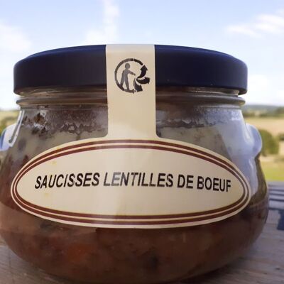 Saucisses de Boeuf/Lentilles