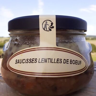 Saucisses de Boeuf/Lentilles