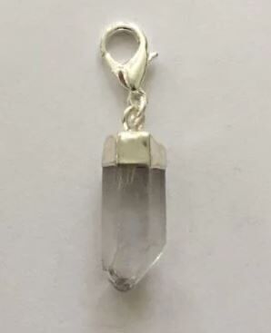 Clear Quartz Stone point Lobster Clasp
