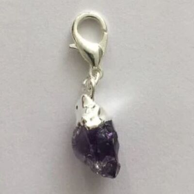 Amethyst Stone point Lobster Clasp
