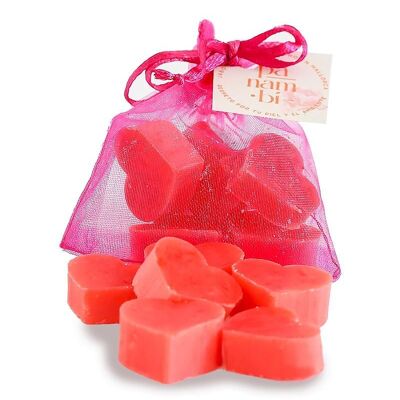 Scented Sachets with 6 Heart Shaped Soaps