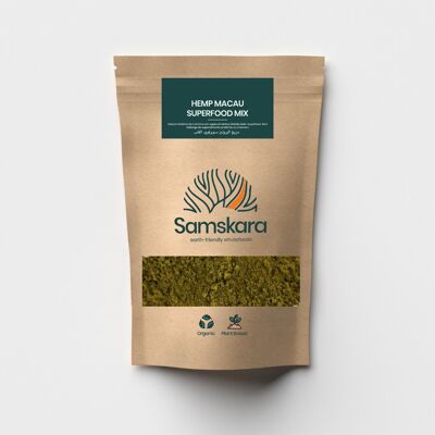 Hemp Macau (Cañamo + Maca + Cacao) Ecológico | BIO | Organic - Mezcla Proteina Vegana Energetica Nutritiva - Sin Azucares/Educolorantes (500gr)