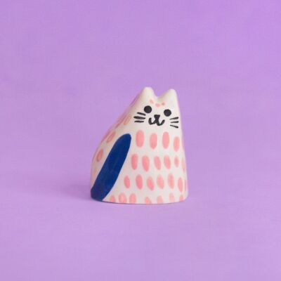 Baby Cats /  Tiny Ceramic Sculptures - Pink