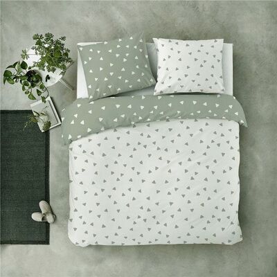 Grüne Byrklund-Bettbezüge „Just Triangles“ aus Baumwolle – 240 x 220 + 20 cm