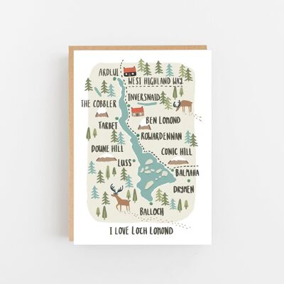 Loch Lomond Map Card