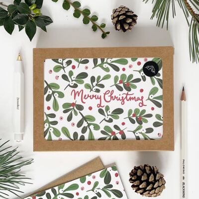 Mistletoe Merry Christmas Card Pack