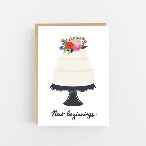 New Beginnings Wedding Day Card