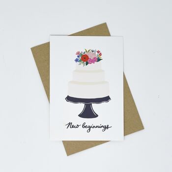 Carte de jour de mariage New Beginnings 3