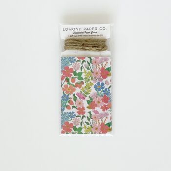 Fleurs d'été - Étiquettes cadeaux crème x 4 1