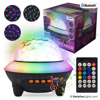 Enceinte Bluetooth UFO Party - effets de lumière - batterie intégrée - avec télécommande - lampe projecteur 4