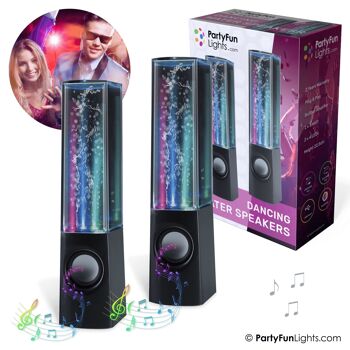 PartyFunLights - Enceintes avec eau dansante - effets lumineux colorés - LED - USB/AUX 4