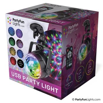 Lampe disco USB Party Projecteur - 11 effets de lumière - incl. ventouse - incl. télécommande 3