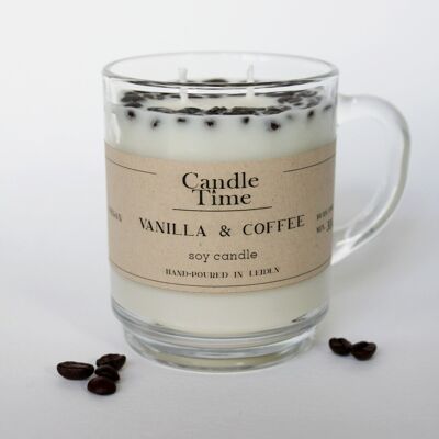 Vanilla & Coffee scented soy candle