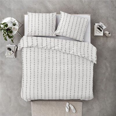 Grey Byrklund 'Just arrows' cotton duvet covers - 140x220+20cm