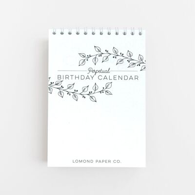 Calendario de escritorio de cumpleaños perpetuo