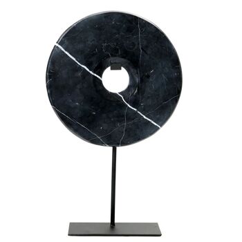 Le disque de marbre sur support - Noir - L 1