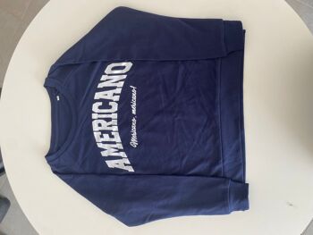 Sweat col bateau bleu marine americano S