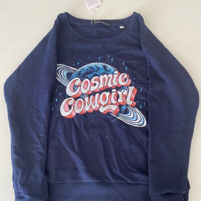 cosmic cowgirl boat neck sweatshirt