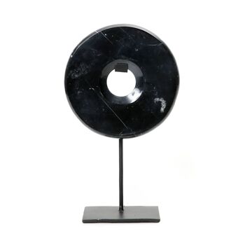 Le disque de marbre sur support - Noir - M 2