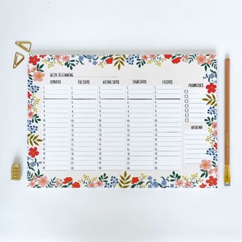 Agenda hebdomadaire FLORAL 2