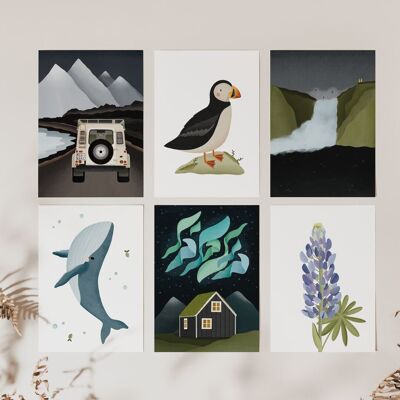 Postkarten-Set Island - Skandinavien Iceland Greeting Card Bundle