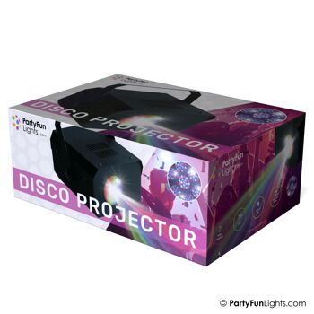Lampe disco Moonflower Projecteur - active par le son et à vitesse contrôlée - 18 LED multicolores - incl. adaptateur 3