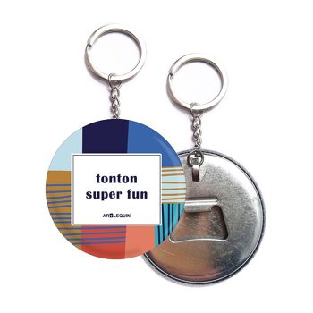 Porte-clés "tonton super fun" (Léon) 1