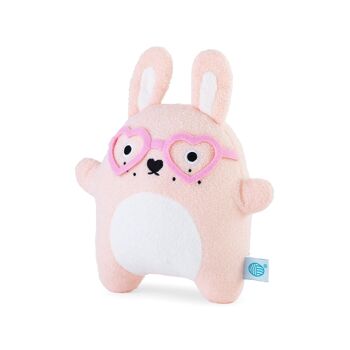 Peluche Ricebonbon - Lapin rose avec lunettes en forme de cœur 2