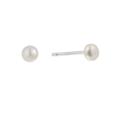 Pendientes de perlas de agua dulce de 4 mm