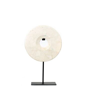Le disque de marbre sur support - Blanc - M 1