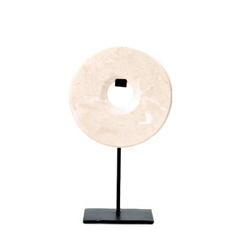 Le disque de marbre sur support - Blanc - M 2
